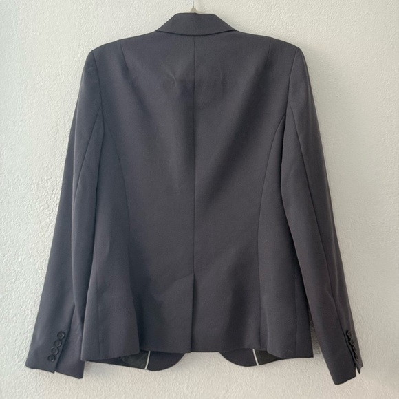 Vintage J Crew Wool Blend Charcoal Blazer Size 10 - Picture 3 of 12